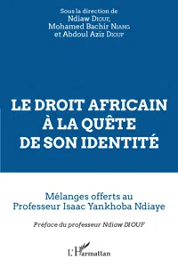 Le droit africain à la quête de son identité_cover