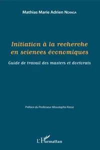 Initiation à la recherche en sciences économiques_cover