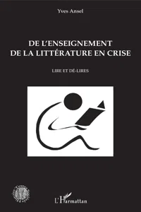 De l'enseignement de la littérature en crise_cover