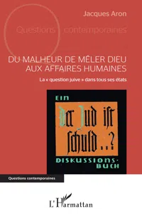 Du malheur de mêler Dieu aux affaires humaines_cover