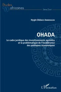 OHADA. Le cadre juridique des investissements agricoles et_cover