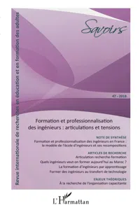 Formation et professionnalisation des ingénieurs : articulations et tensions_cover