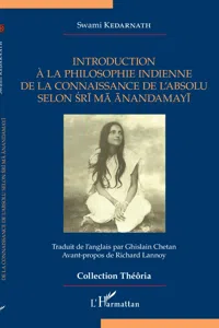 Introduction à la philosophie indienne de la connaissance de l'absolu selon Sri Ma Anandamayi_cover