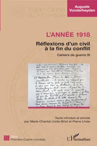 L'année 1918 - Réflexions d'un civil à la fin du conflit_cover