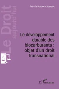 Développement durable des biocarburants : objet d'un droit transnational_cover