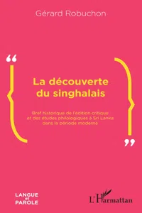 La découverte du singhalais_cover