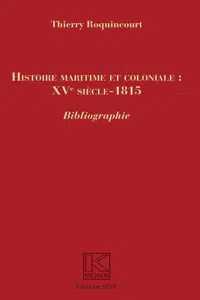 Histoire maritime et coloniale : XVe siècle - 1815_cover