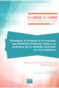 Enseigner le français et en français aux étudiants Erasmus_cover