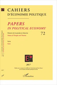 Cahiers d'économie politique_cover