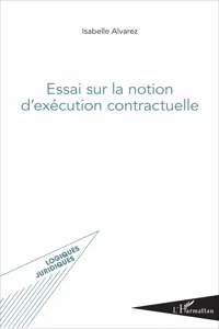 Essai sur la notion d'exécution contractuelle_cover