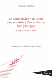 La simplification du droit des sociétés à l'aune du cas hongkongais_cover