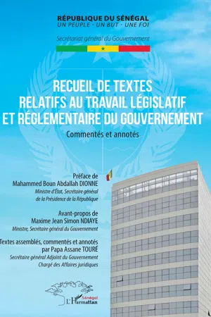 Recueil de textes relatifs au travail législatif et réglementaire du gouvernement