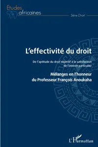 L'effectivité du droit_cover