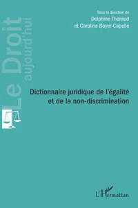 Dictionnaire juridique de l'égalité et de la non-discrimination_cover