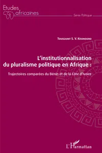 L'institutionnalisation du pluralisme politique en Afrique :_cover