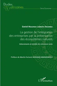 La gestion de l'intégration des entreprises par la préservation des écosystèmes naturels_cover