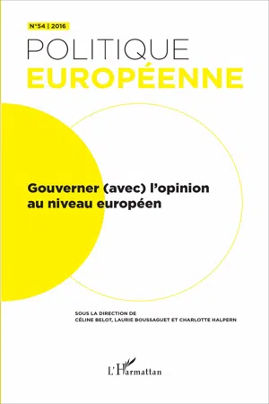 Gouverner (avec) l'opinion au niveau européen