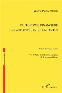 L'autonomie financière des autorités indépendantes_cover