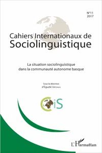 La situation sociolinguistique dans la communauté autonome basque_cover