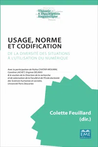 Usage, norme et codification_cover