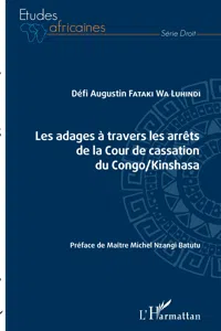 Les adages à travers les arrêts de la Cour de cassation du Congo/Kinshasa_cover