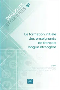 La formation initiale des enseignants de français langue étrangère_cover