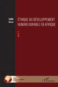 Ethique du développement humain durable en Afrique_cover