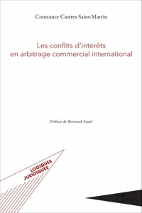 Les conflits d'intérêts en arbitrage commercial international_cover