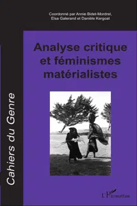 Analyse critique et féminismes matérialistes_cover