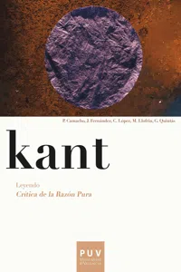 Kant. Leyendo Crítica de la razón pura_cover