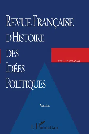 Revue Française d'Histoire des Idées Politiques