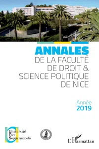 Annales de la faculté de droit & science politique de Nice_cover