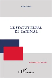 Le Statut pénal de l'animal_cover