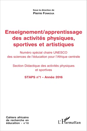 Enseignement / apprentissage des activités physiques, sportives et artistiques