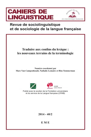 Traduire aux confins du lexique : les nouveaux terrains de la terminologie