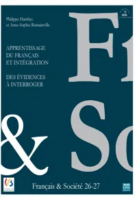 Apprentissage du français et Intégration. Des évidences à interroger_cover