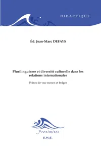 Plurilinguisme et diversité culturelle dans les relations internationales_cover