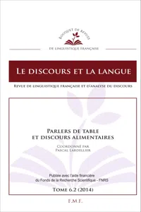 Parlers de table et discours alimentaires_cover