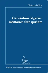 Génération Algérie : mémoires d'un quidam_cover