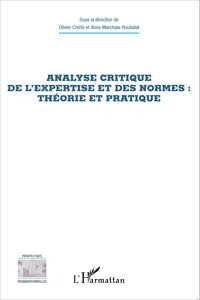 Analyse critique de l'expertise et des normes : théorie et pratique_cover