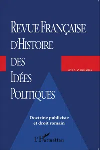 Revue française d'histoire des idées politiques - 41_cover