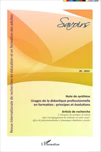 Usages de la didactique professionnelle en formation : principes et évolutions_cover