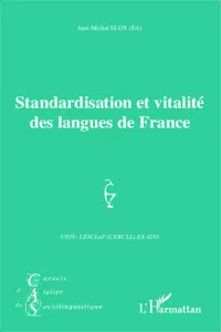 Standardisation et vitalité des langues de France_cover