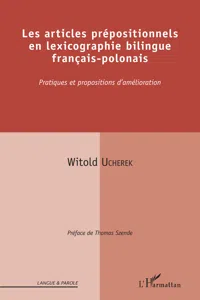 Les articles prépositionnels en lexicographie bilingue français-polonais_cover