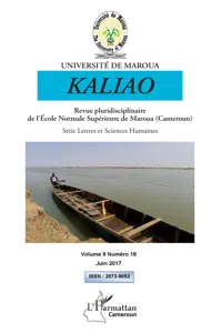 Kaliao Revue pluridisciplinaire de l'Ecole Normale Supérieure de Maroua_cover