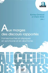 Aux marges des discours rapportés_cover