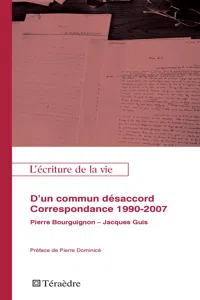 D'un commun désacord. Correspondance 1990-2007_cover