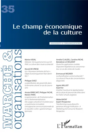 Le champ économique de la culture