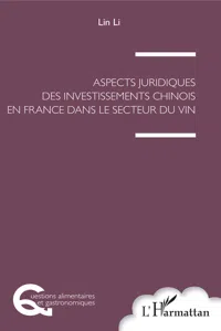 Aspects juridiques des investissements chinois en France_cover