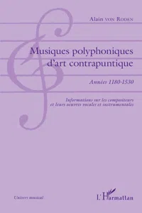 Musiques polyphoniques d'art contrapuntique_cover